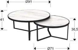 Set de 2 Masute de cafea design modern Naira