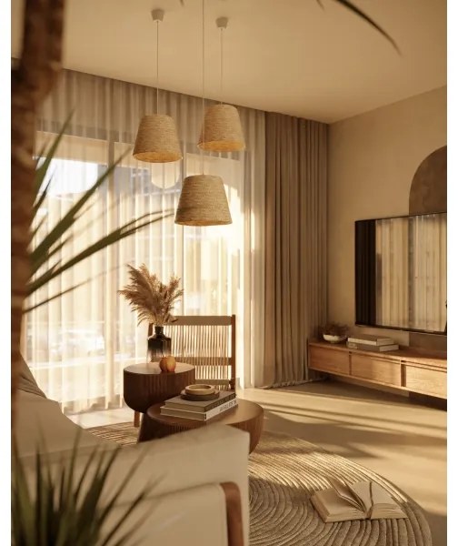 Lustră pe cablu MAXLIGHT P0582 POT 1xE27/15W/230V d. 30 cm bej