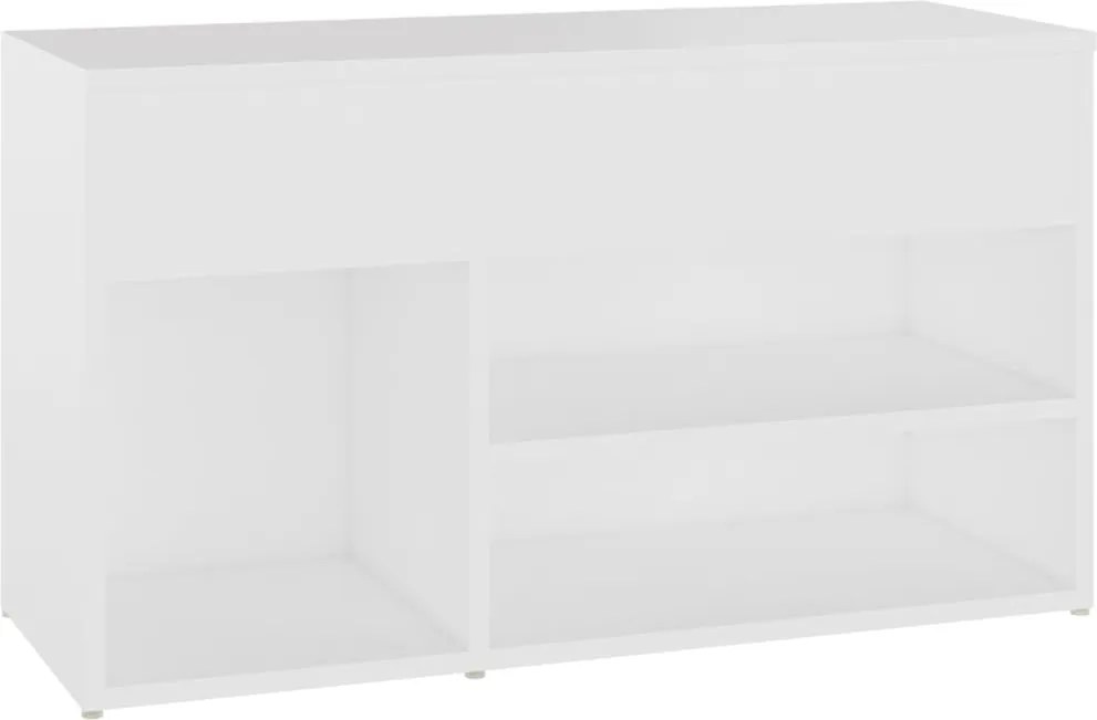 vidaXL Banchetă pantofar, alb, 80x30x45 cm, PAL