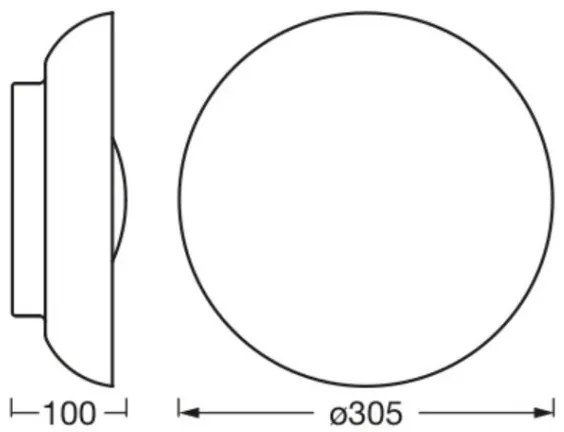 Plafonieră Ledvance ORBIS MILAN 2xE27/10W/230V negru