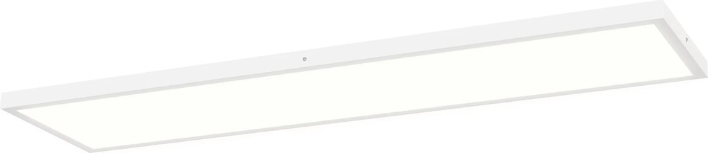 HOMCOM Set de 4 lămpi de tavan cu culoare reglabilă, comutator DIP și de perete 3000K/4000K/6000K 120x30x3,7 cm Alb | Aosom Romania