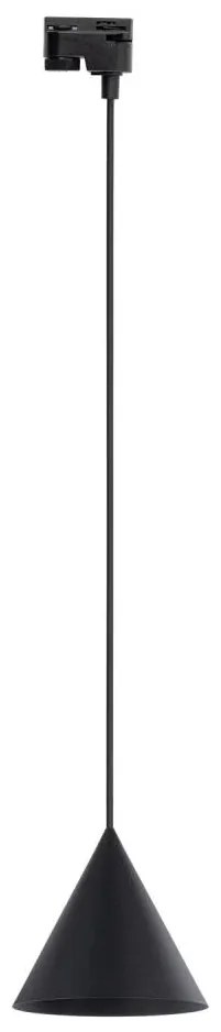 Lustră pe cablu pentru sistem de șină CONO 1xE27/15W/230V negru