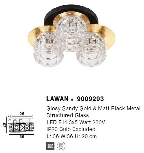 Plafoniera design decorativ modern LAWAN