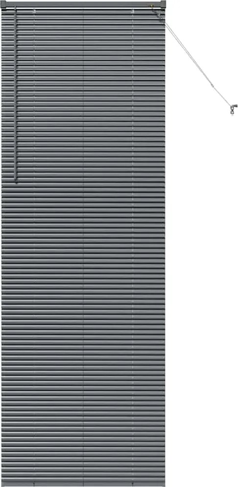 vidaXL Jaluzele venetiene Manual Gri închis 220 x 70 cm Aluminiu