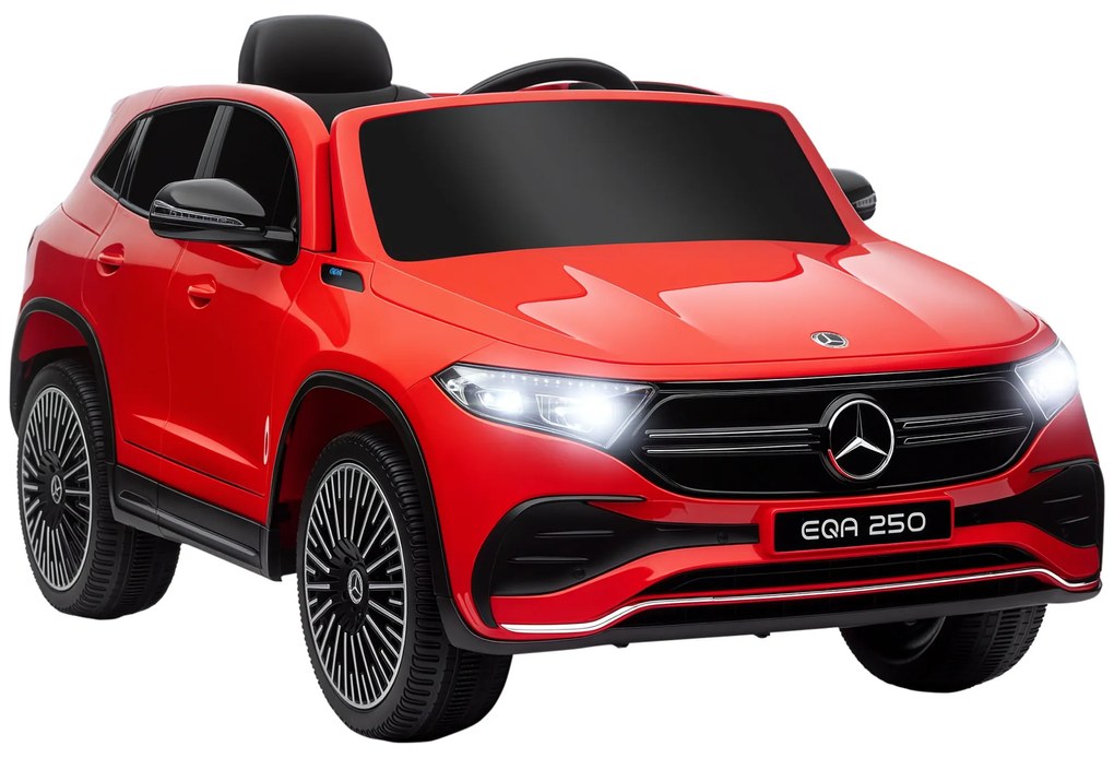 HOMCOM Mașină Electrică cu Licență Mercedes, Auto pentru Copii cu Telecomandă, Faruri și Claxon, 111.5x69x52.5 cm, Roșie