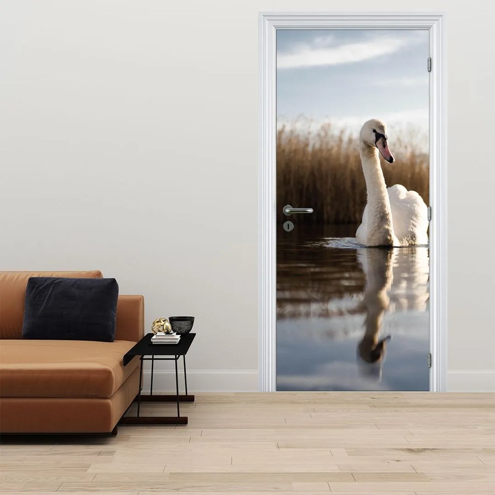 Fototapet pentru ușă - Lebădă (95x205cm)