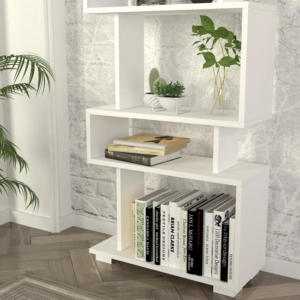Bloc de bibliotecă alb