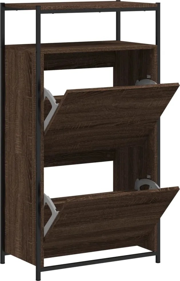 vidaXL Pantofar, stejar maro, 60x34x112 cm, lemn compozit