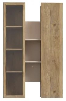 Poliță de perete INAR, stejar/bej