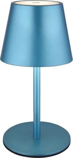 Globo 58488BL-LED Lampă de masă VANNIE, reîncărcabilă, cu control tactil și reglare a luminozității, pentru exterior 3W/5V IP54 1800mAh albastră