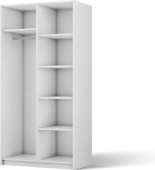 Dulap Alera II Hinged – cu oglindă – 100x58x204 cm – Alb – Alera II Hinged Dulap – Varianta 2