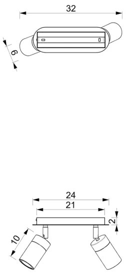 Spot Brilagi POKER 2xGU10/25W/230V albastru