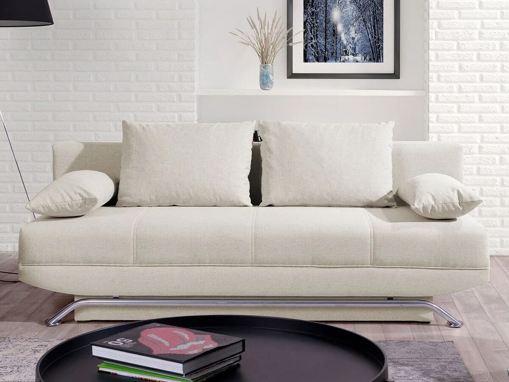 Canapea extensibilă Providence 100Cutie de pat, 85x200x100cm, 76 kg, Picioare: Metal, Plastic