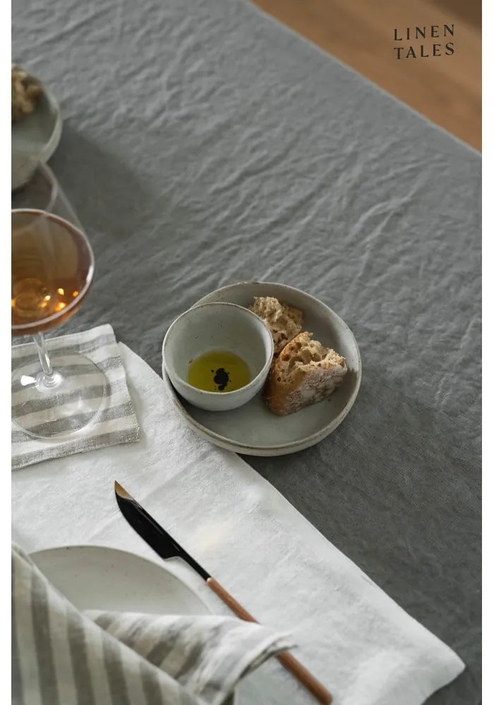 Față de masă din in 140x300 cm Khaki – Linen Tales