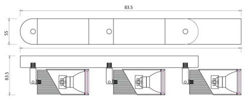 Spot NEO 3xGU10/8W/230V alb