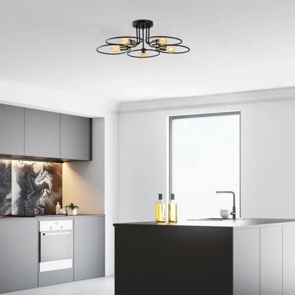 Lustră aplicată CIRCLE 5xE27/40W/230V