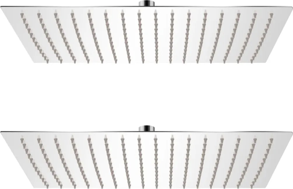vidaXL Cap de duș tip ploaie, 2 buc., 30 x 40 cm, oțel inoxidabil
