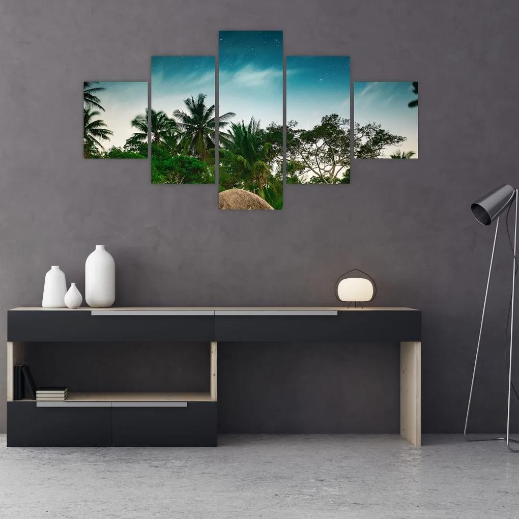 Tablou - palmierii (125x70 cm), în 40 de alte dimensiuni noi