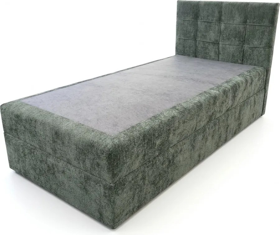 Pat tapițat boxspring DIRELIS VIBE 90x200 cm verde inchis Saltea: Saltea cu arcuri Bonell