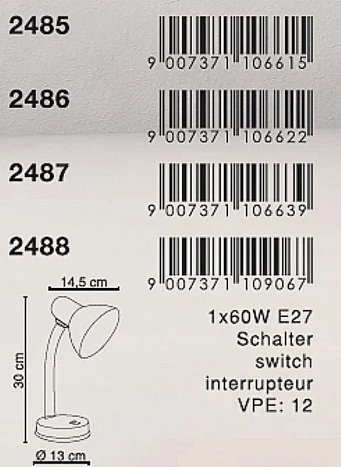 Veioza, lampa de masa Birou Basic 2486 GL