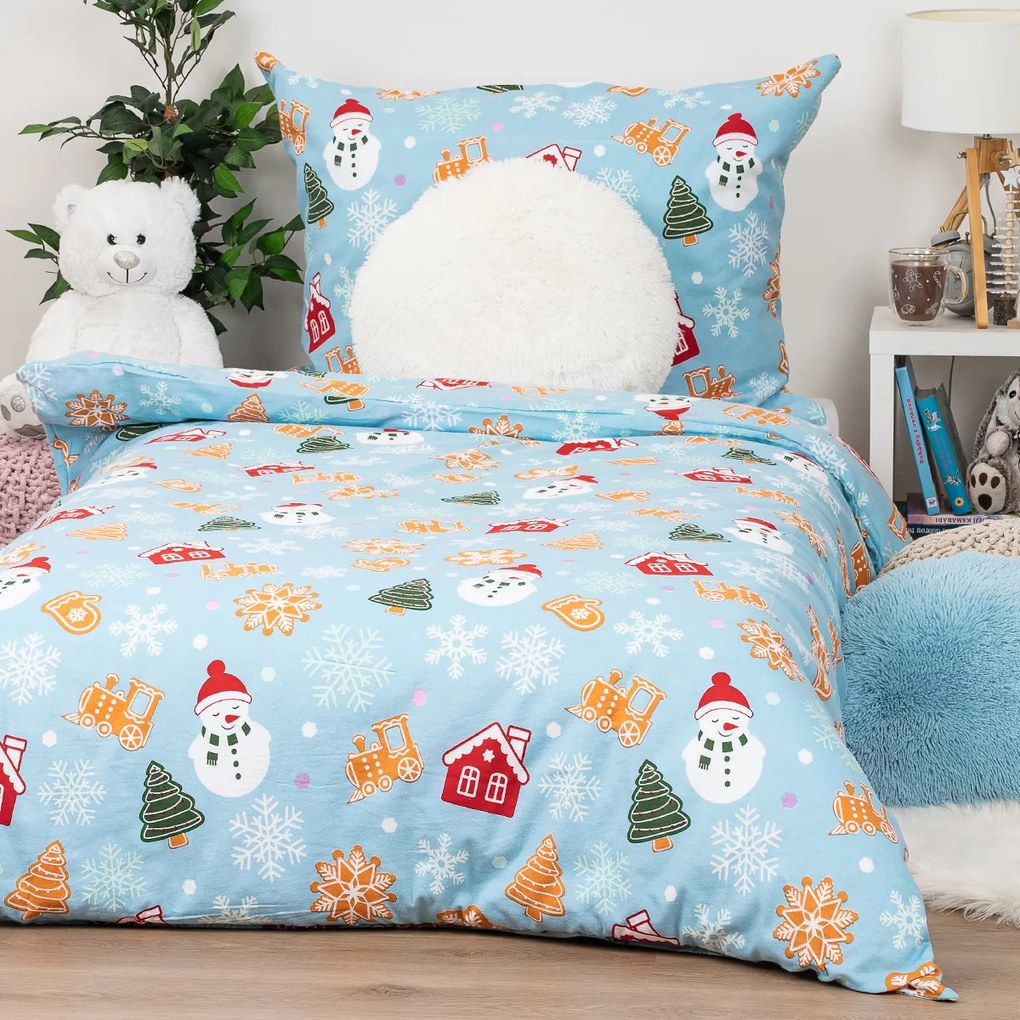 Lenjerie de pat din flanel 4Home Sweet Winter, 140x 200 cm, 70 x 90 cm, 140 x 200 cm, 70 x 90 cm