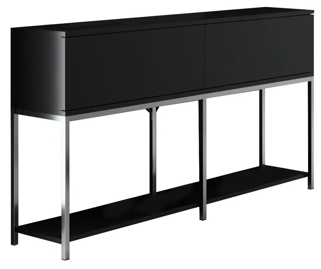 Măsuță consolă Vibubi 1 (negru + argintiu) . 1093378