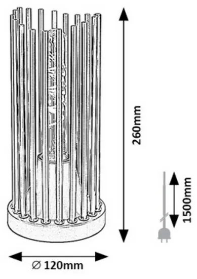 Lampă de masă Rabalux 74021 Roxas, negru