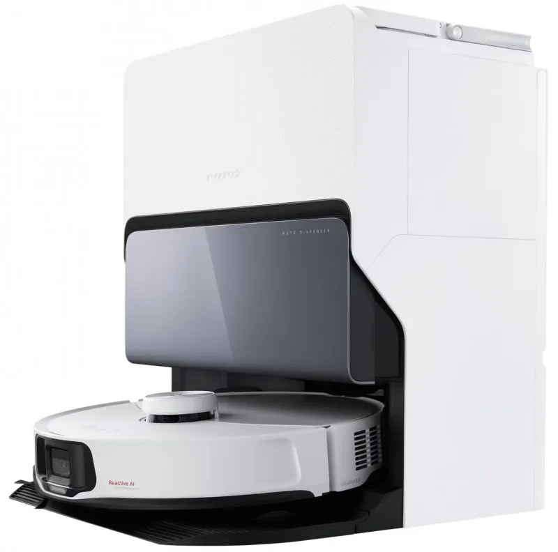 Aspirator robotic ROBOROCK S8 MaxV Ultra S8MVU02-00, 69 W, 10000 Pa, Lidar, Wi-Fi, Comenzi vocale, 5200 mAh, 3D mapping, Autonomie până la 180 min, Alb