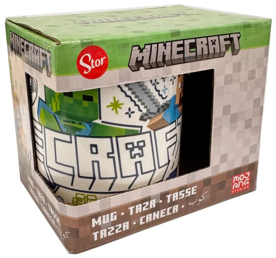 Minecraft Explore More cană de porțelan 235 ml (8 oz) în cutie de cadou