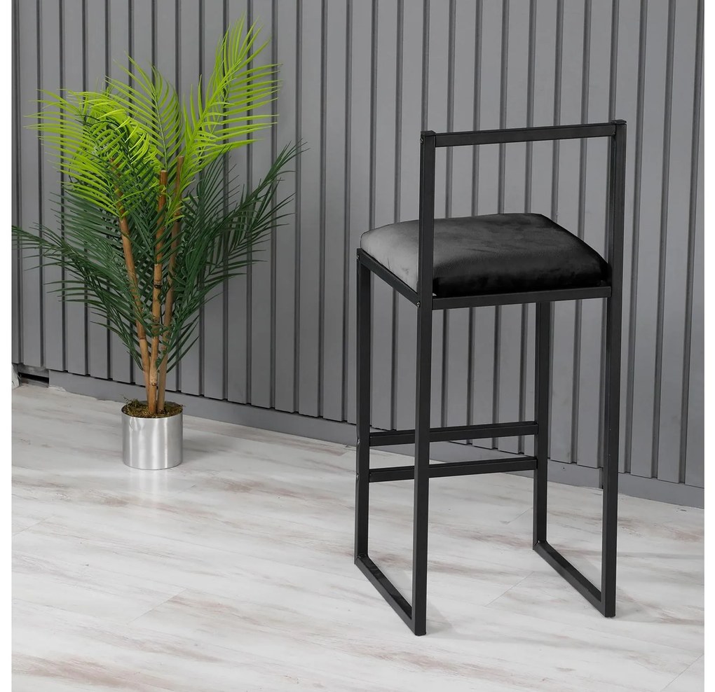 Scaun tip bar Nathaniel (Negru). 1089656