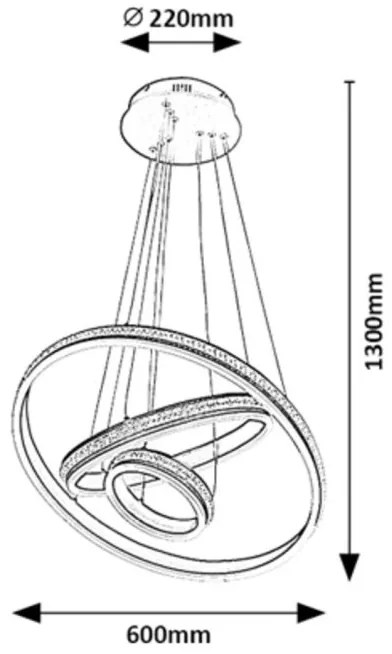 Lustra LED suspendata design modern Avalon