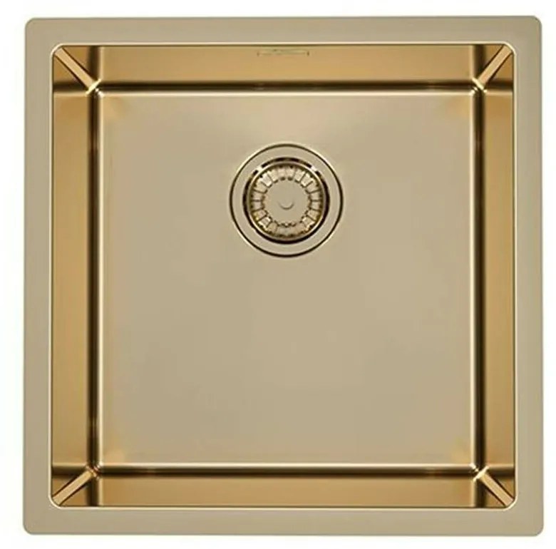 Chiuveta inox Alveus Quadrix 30 finisaj bronz 45x45 cm