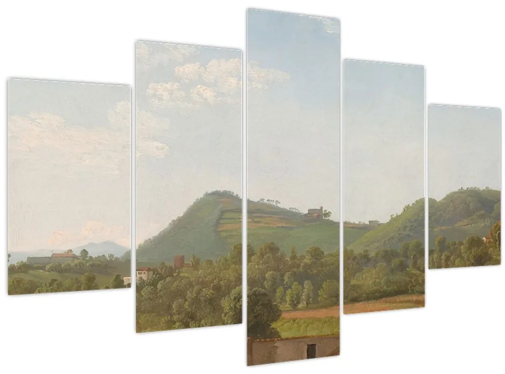 Tablou - Simon Denis,  View Near Naples, reproducere (150x105 cm)