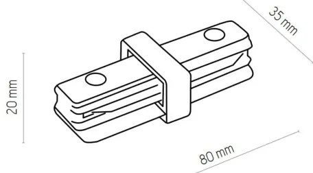 Spot pentru sistem de șină Zuma Line 3041 REFLEKTOR 6xGU10/10W/230V