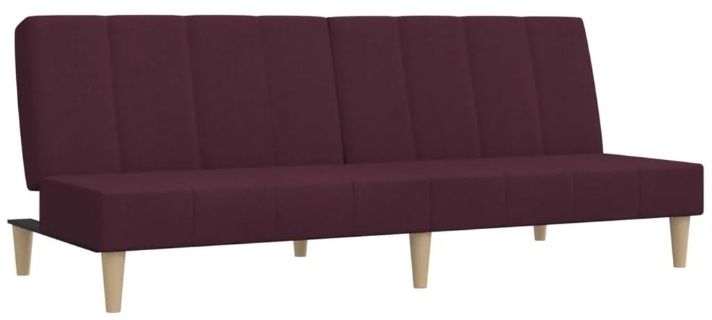 337557 vidaXL Canapea extensibilă cu 2 locuri, violet, textil