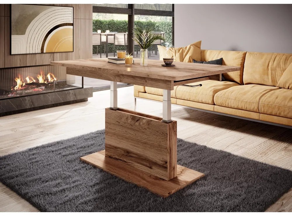 Masa de cafea Busetti, stejar wotan