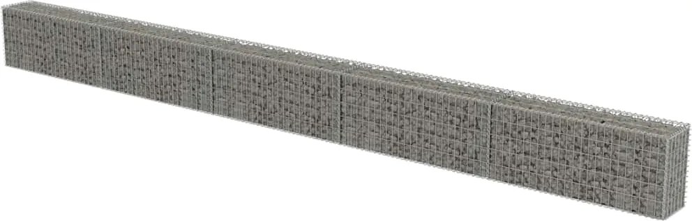 vidaXL Gabion perete cu capace, 600 x 30 x 50 cm, oțel galvanizat