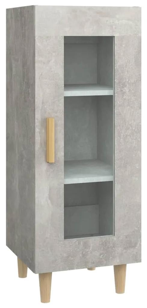 812397 vidaXL Servantă, gri beton, 34,5x34x90 cm, lemn compozit