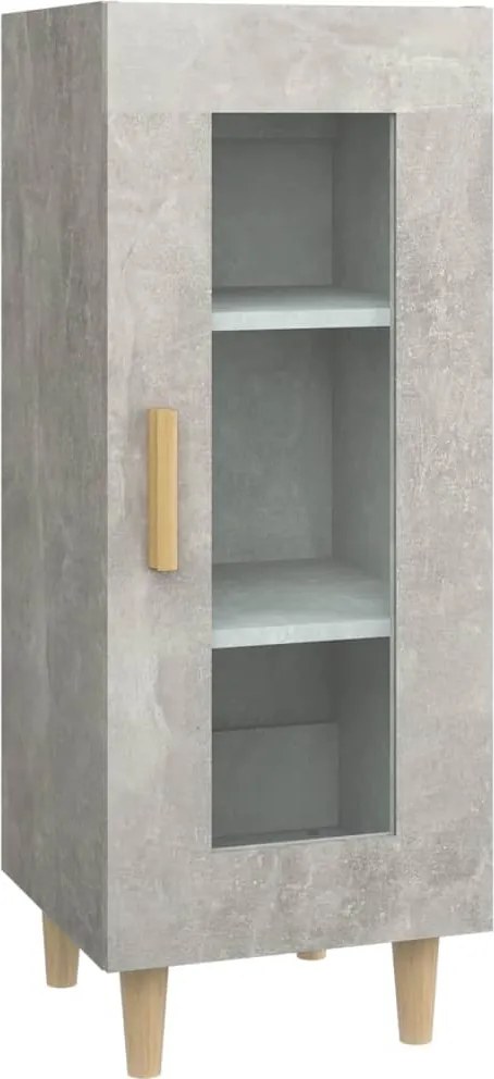 vidaXL Servantă, gri beton, 34,5x34x90 cm, lemn compozit