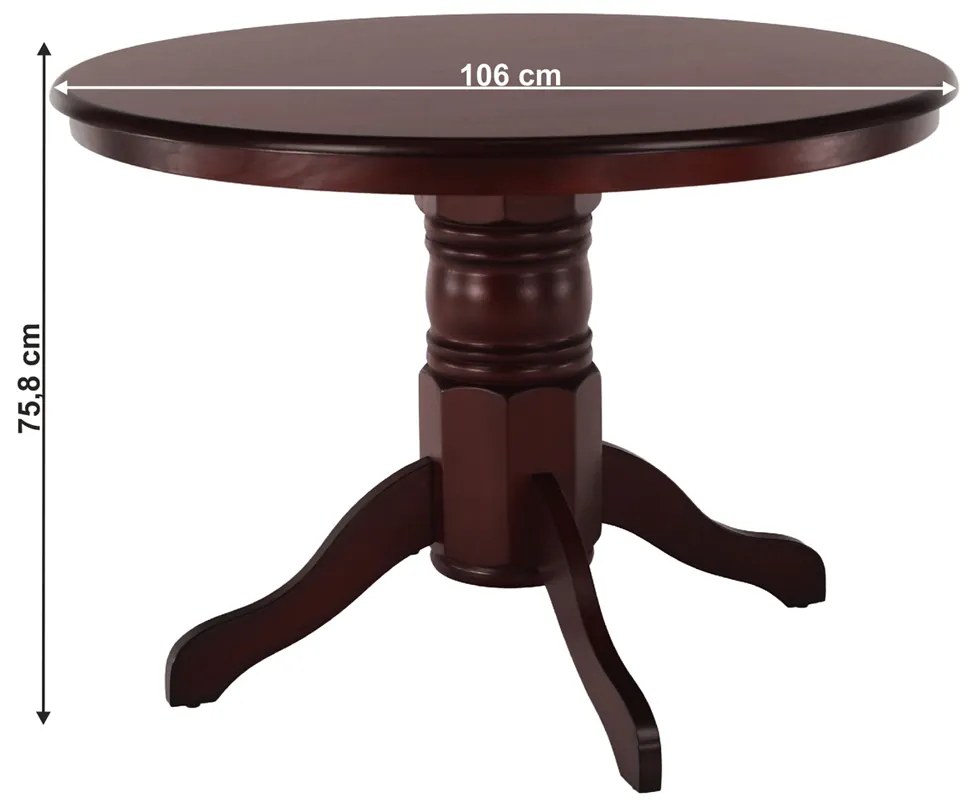 Masă de sufragerie Tayna (castan). 1034248
