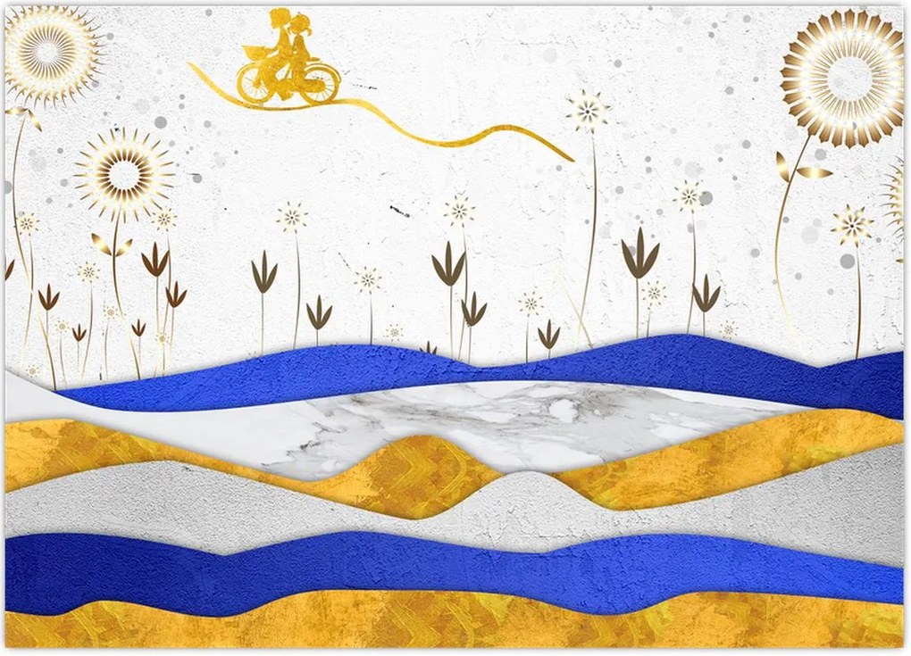 Tablou - Munții aurii (70x50 cm)