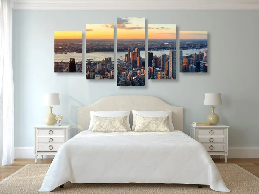 Tablou 5-piese panorama orașului New York
