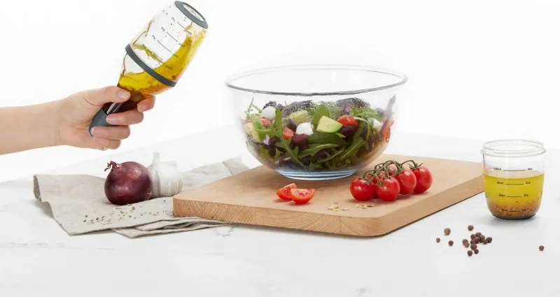 Sticla pentru sosuri/dressing Lekue 1009489, 200 ml, Ø7,2x19,1 cm, Sticla, +4°C/+80°C, Gri