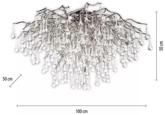 Paul Neuhaus 8092-55 - lustră aplicată ICICLE, 14xG9/40W/230V, Ø 100 cm, crom