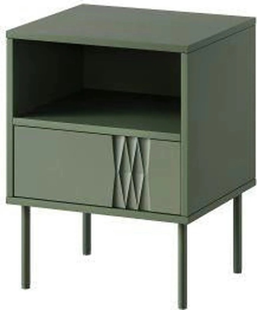 Set 2 noptiere TRESSE, verde, PAL laminat, 44x40x54 cm