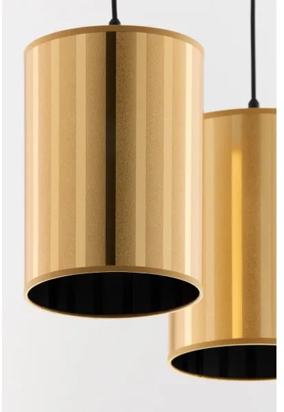 Jupiter 2091 - Lustru suspendat pe cablu CORTINA 2xE27/15W/230V, auriu/negru