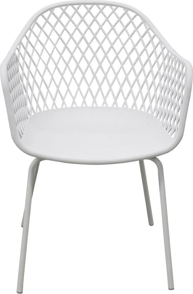 SCAUN SWAN ALB,POLIPROPILENA,PICIOARE METALICE