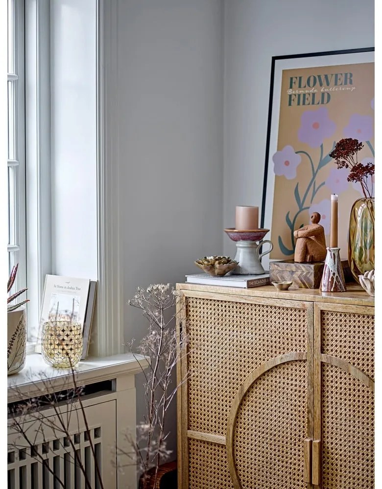 Vază galbenă din sticlă (înălțime 25 cm) Klarasofie – Bloomingville