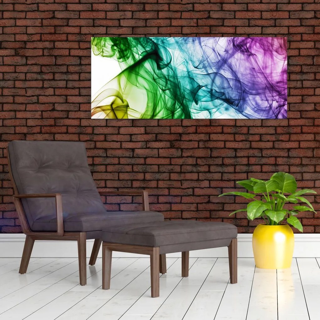 Tablou - fum colorat (120x50 cm)