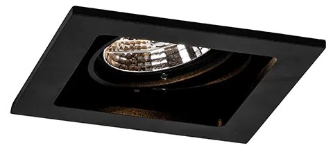 Set de 6 spoturi reglabile incastrate pătrate negre - Artemis 70